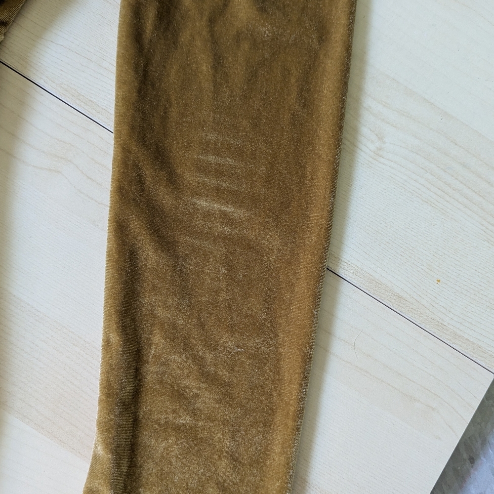 Ivy City Co La La Lady Midi Gold Velvet Long sleeve Modest Mom‎ Dress S - Picture 3 of 16